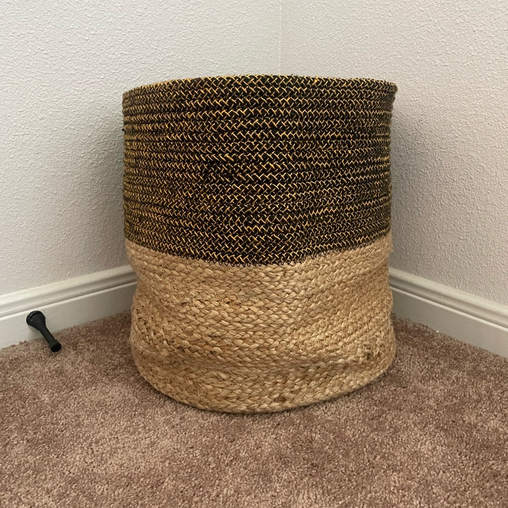 Two-Tone Woven Basket